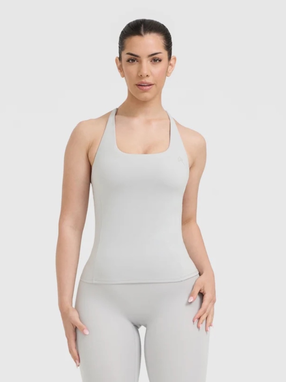 Oner Active Timeless Square Neck Vest in Light Grey